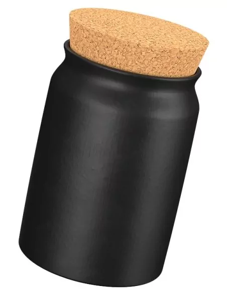 Darstellung schwarzes Keramiktöpfchen, zum selbstbefüllen ohne Etikett