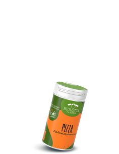 Dose Biolotta Pizza Bio-Gewürzzubereitung mit grün-orangefarbenem Etikett.