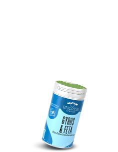 Dose Biolotta Gyros & Feta Bio-Gewürzzubereitung mit blauem Etikett und grünem Deckel.