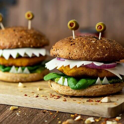 Rezeptbild Monsterburger BioLotta - mit Chiliflakes